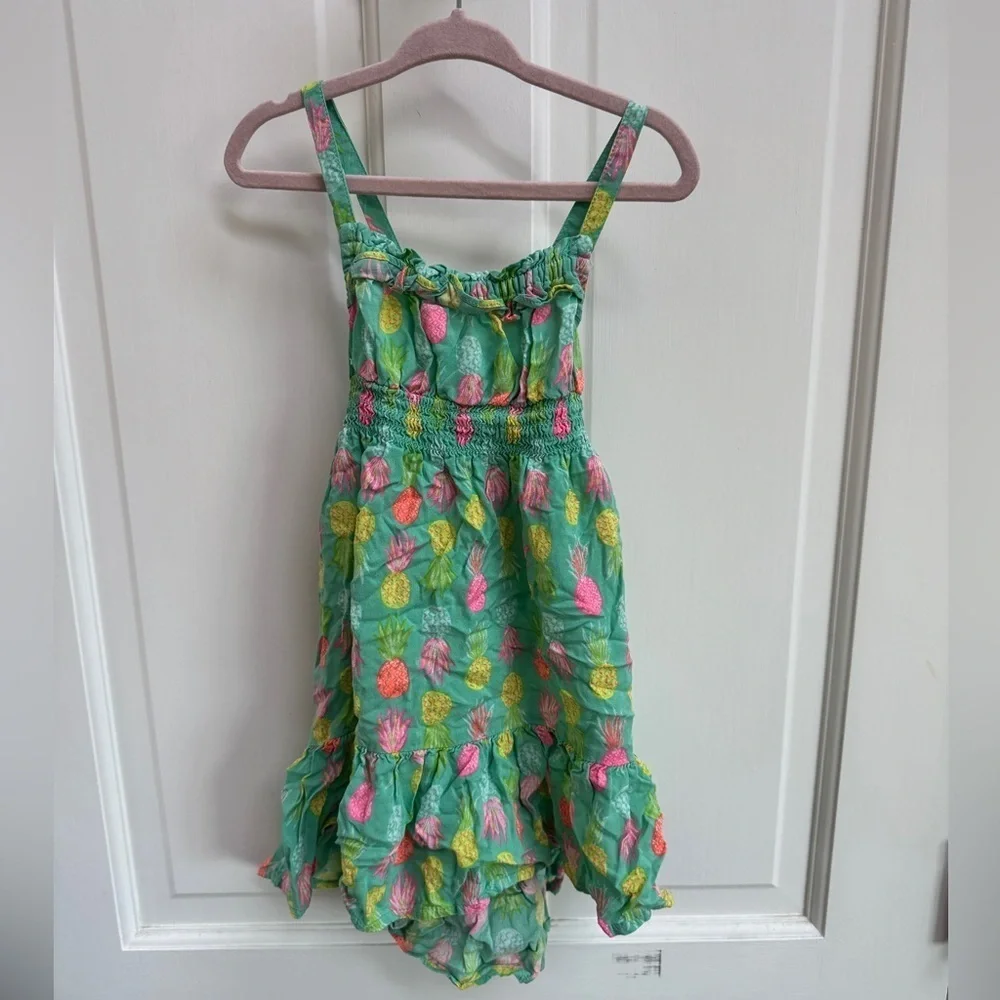 Cherokee 2T Green Girls Tropical Tank Top Dress